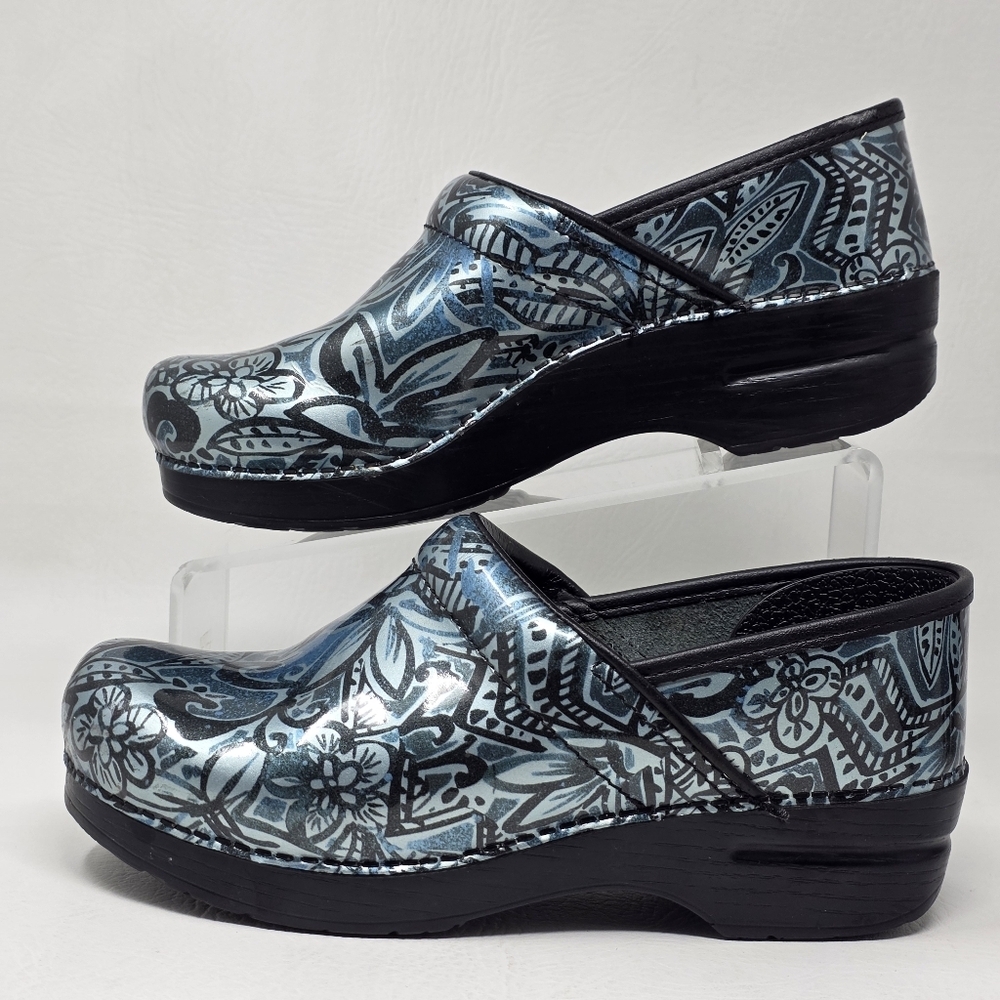 Dansko Womens Professional Floral Patent Clog Size 39 EU 8.5-9 US Pre-owned - Picture 3 of 15